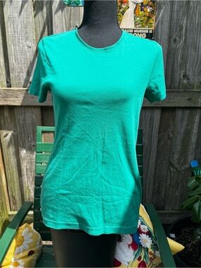 croft & barrow Teal Crewneck Short Sleeve Tee